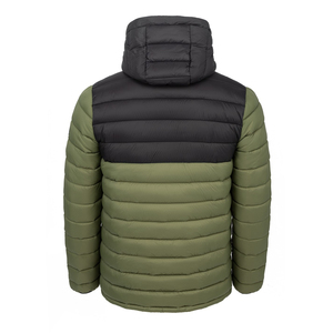 Blouson matelassé coupe-vent à capuche pour homme - Léger, écologique, résistant à l'eau, tricoté, fermeture éclair unie, style streetwear - Product Image 3