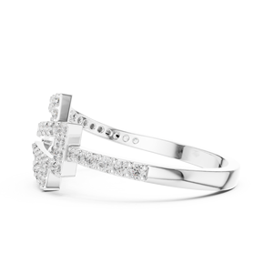 Elegante Anillo de Diamantes Cultivados en Laboratorio para Mujer, Oro Blanco de 18 Quilates con Baño de Rodio, para Compromiso/Boda/Ceremonias Religiosas/Regalo - Product Image 2