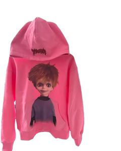 เสื้อฮู้ดฟลีซ Beiri Pink Glen สไตล์วินเทจ โอเวอร์ไซส์ Y2K สำหรับผู้ชายและผู้หญิง ชุดลำลองสตรีทแวร์ ปักลาย 100% สำหรับฤดูหนาว - Product Image 5