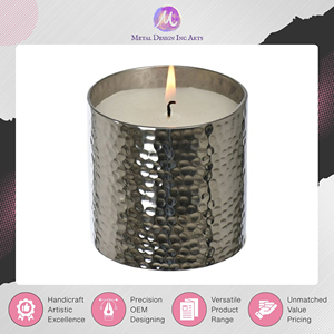 Fabricant et exportateur d'Inde de pots en acier inoxydable au design élégant pour la fabrication de bougies en cire de soja à bas prix - Product Image 5