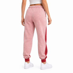 Pantalones Deportivos de Mujer Estilo Vintage con Lavado Ácido, Pantalones Jogger de Felpa Suave, Cintura Alta, Corte Holgado, Ropa Casual de Calle, Pantalones para Hacer Ejercicio - Product Image 4