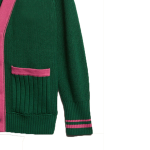 Logos brodés B2B sur des pulls à col en V de haute qualité pour les sororités/fraternités/écoles/collèges/universités, logos sur les cardigans - Product Image 2