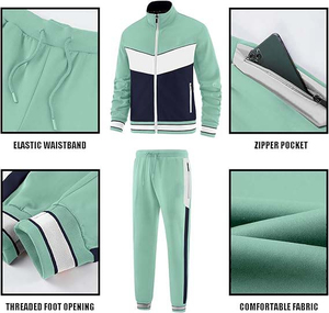 <b>Mens</b> Solid Tracksuit Jogging Suit Breathable Casual Wear Comfortable Fitness High Quality Customizable - Product Image 2