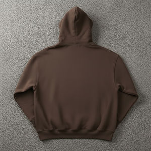 Sweat à capuche surdimensionné pour homme, 100% coton molletonné 580g, logo brodé personnalisé, coupe épaule tombante, coupe-vent, écologique, 2 pièces - Product Image 4