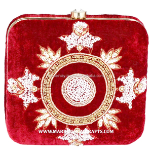 Bolso de mano con bordado Zari, bolso de noche indio bordado, bolso de mano para bodas indias, bolso de mano para fiestas navideñas, artículo de regalo. - Product Image 2
