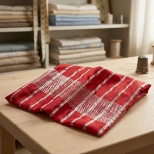 Royal <b>Red</b> Chanderi Pure Silk <b>Saree</b> for Ladies Soft Ethnic Print Festival & Party Wear - Product Image 5