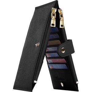 Portefeuille multi-cartes RFID de grande taille pour femmes, avec poche zippée, porte-cartes de crédit - Product Image 1