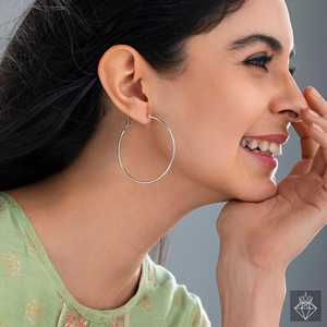 Magnifiques grandes boucles d'oreilles en argent de PRAO - Product Image 1