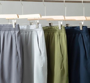 Men's Summer Sports Shorts 100% Cotton High <b>Elastic</b> Waist Quick-Dry Breathable Knitted 3D Tailored Wear-Resistant for Outdoor - Product Image 2