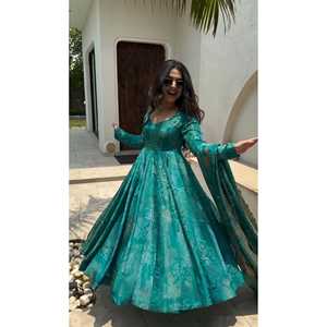 Ensemble de bas de robe fantaisie Anarkali pour femmes - Product Image 6