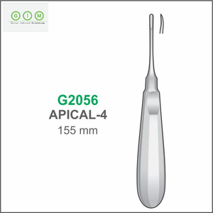 Élévateur dentaire à pointe courbée 4,0 mm en acier inoxydable 420, manche creux 140 mm, autoclavable, réutilisable, pour extraction chirurgicale manuelle - Product Image 4