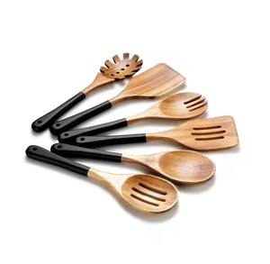 Cuchara de servir tradicional de madera, herramienta de cocina de madera natural para mezclar, servir arroz, sopa, curry, ensalada, utensilio perfecto - Product Image 6