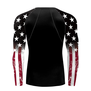 Custom Sublimated Polyester/Nylon <b>Raglan</b> Rash Guard Compression Long Sleeve Quick Dry Anti-Bacterial Breathable Training <b>Top</b> for - Product Image 2