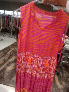 100% Cotton Green Ikat Print <b>Boho</b> Summer Kurti Sleeveless Stretchable Loose Fit Tassel Tie Casual Resort Wear V-Neck Dresses - Product Image 5