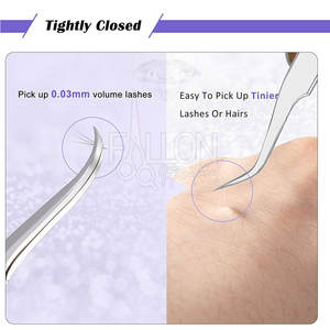 Pinzas de Precisión para Pestañas, para una Colocación y Aislamiento Precisos de las Pestañas, Pinzas de Alta Calidad para Salón y Belleza - Product Image 2
