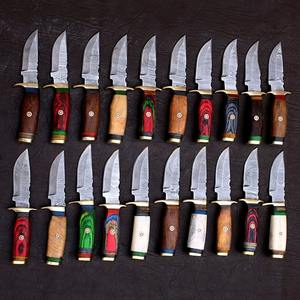 Couteaux de chasse Damas faits main de qualité supérieure, utilitaires, pour le camping, le bricolage, avec manche en bois Pakka, garantie 3 ans, vente en gros - Product Image 6