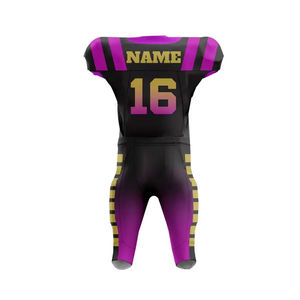 Uniformes de Fútbol Americano Diseño Personalizado Nombre del Equipo Personalizado Nombres y Números de Jugadores Personalizados Conjunto de Camiseta y Pantalones Cortos de Fútbol Americano - Product Image 3