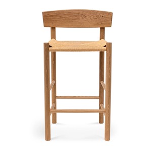 Modern Solid Teak Wood Bar Chair Durable Wooden Counter <b>Stool</b> for Home Kitchen Cafe Bar Furniture Wholesale Supplier - Product Image 2