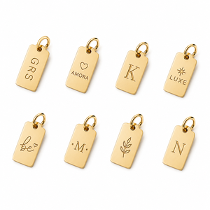 Custom Jewellery <b>Tags</b> Stainless Steel Personalised Logo <b>Tags</b> for Necklaces Bracelets OEM Manufacturer - Product Image 5
