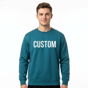 Men's <b>Pink</b> Crew Neck Sweatshirt Custom Print Regular Fit Casual Autumn Wear 100% Cotton Fleece Pullover - Product Image 4