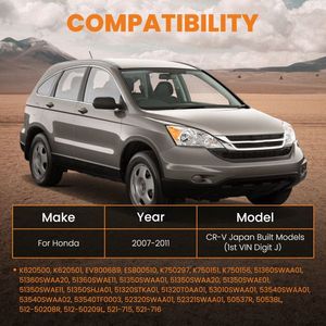 Kit de suspension 12 pièces pour Honda CR-V 07/11 avec bras de commande, rotule et jeu de biellettes de direction - Product Image 4