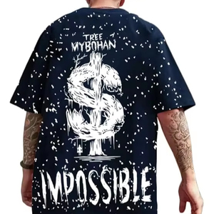 T-shirt décontracté pour homme de qualité supérieure, brodé, tricoté, design personnalisé, confortable, 100% coton, respirant, manches courtes, personnalisé - Product Image 5