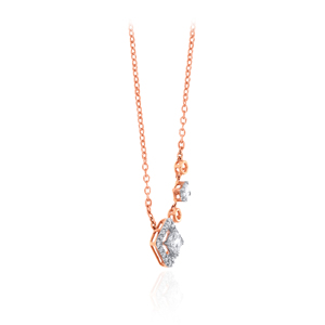 GLEAMORA ENTERPRISE Colgante de Diamante Cultivado en Laboratorio Oro Rosa Diseño Ojo Turco Corte Brillante para Mujer, de Moda, Uso Diario, Religioso - Product Image 2