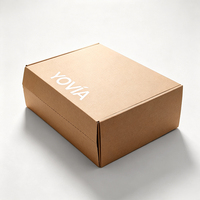 Caja de Envío de Cartón Corrugado Kraft con Tira de Apertura Fácil para Empaque de Ropa, Caja de Cartón Ecológica