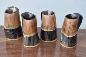 Jarra Vikinga de Cuerno Pulido para Beber Cerveza, Taza Hecha a Mano para Eventos y Fiestas Temáticas, Disponible a Precio Competitivo - Product Image 4
