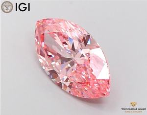 เพชรทรงมาร์คีส์ 5.01 กะรัต พร้อมใบรับรอง IGI เพชร CVD ที่เพาะเลี้ยงในห้องปฏิบัติการ ความสะอาดระดับ VVS2 สีชมพูสดใส เหมาะสำหรับแหวนแต่งงาน เป็นของขวัญ - Product Image 5
