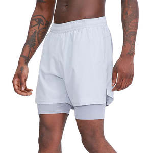 Pantalones Cortos Deportivos de Doble Capa para Hombre, Pantalones Cortos Deportivos 2 en 1 para Gimnasio, Entrenamiento, Secado Rápido, para Correr, de Doble Capa, para Verano - Product Image 3