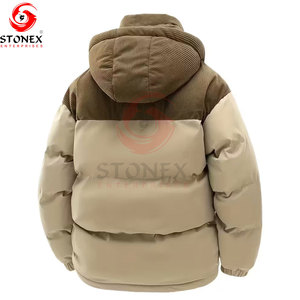 Chaqueta acolchada con cuello alto para hombre, ligera, cálida, aislante, informal, con cremallera, para invierno, para actividades al aire libre. - Product Image 2