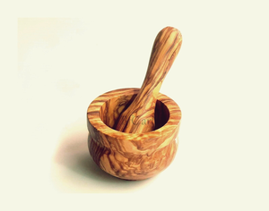 Handcrafted Wooden Mortar and Pestle Set Natural Wood Grain <b>Herb</b> Spice <b>Grinder</b> Durable Manual Kitchen Tool - Product Image 4