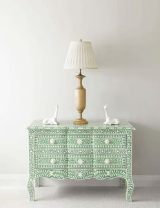 Commode décorative en os incrusté, unité de rangement artisanale avec un savoir-faire de qualité supérieure pour chambre et salon - Product Image 2