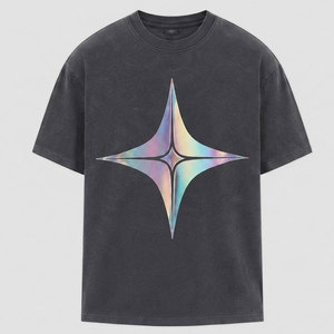 T-shirt imprimé réfléchissant pour hommes, en coton de qualité supérieure, col rond, décontracté, léger, élégant, vêtements d'été pour tous les jours - Product Image 1