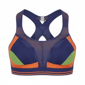 เสื้อชั้นในกีฬาสำหรับผู้หญิงแบบขายส่ง รองรับทรงได้ดี สวมใส่สบาย สีนู้ด สายคู่ รับผลิตแบบ OEM ไร้ตะเข็บ เสื้อชั้นในกีฬาสำหรับออกกำลังกาย - Product Image 1