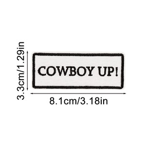 Factory Price Twill Bulk Order <b>Sew</b> <b>on</b> Badge <b>Patch</b> West Cowboy Custom Embroidered <b>Patch</b> for Truck Hat - Product Image 4