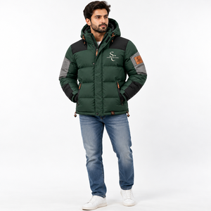 OEM Unisex Winter Hooded Eco-Friendly Puffer <b>Jacket</b> Custom Logo Quilted <b>Padded</b> <b>Waterproof</b> Windproof Wholesale - Product Image 5