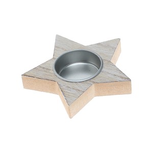 Handcrafted Pine <b>Wood</b> <b>Star</b> Candle Holder Wholesale | Aqdus Saleem Moradabad - Product Image 1