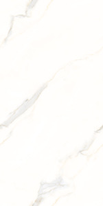 Carreaux de sol en porcelaine Qva Statuario Modern 600x1200mm, texture marbre blanc brillant pour salon, cuisine, chambre - Product Image 2