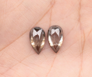 Par de Diamantes de Laboratorio con Corte Pera Sal y Pimienta de 5.40 Ct, Cabujón, Perforados con Láser, Diamantes Cultivados en Laboratorio, Diamantes Sueltos Personalizados Sal y Pimienta - Product Image 6