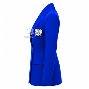 เสื้อเบลเซอร์ผู้หญิงแบบกระดุมแถวเดียว ยี่ห้อ Sigma Gamma Rho ปักลายที่ปกเสื้อแบบ Notch Lapel ทรงเข้ารูป เหมาะสำหรับใส่ทำงานในออฟฟิศหรือธุรกิจ ชุดสูทลำลองสำหรับงานที่เป็นทางการ - Product Image 3