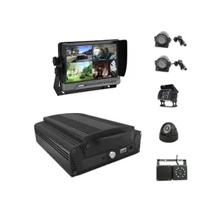 Recoda GPS WIFI 3G 4G可选高清1080P 8ch车载摄像头CCTV系统移动DVR MDVR套件用于卡车