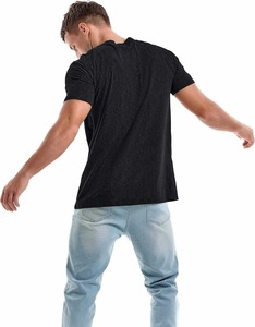 Camiseta de Manga Larga para Hombre, 100% Algodón, Corte Regular, Cuello Redondo, Logotipo Estampado en la Parte Delantera, Transpirable, de Secado Rápido, Antiarrugas y Cómoda - Product Image 5