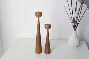 Support à bougies décoratif en bois pour les mariages, les fêtes, la décoration de la salle à manger et les centres de table du salon - Product Image 4