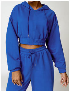 Chaqueta informal de manga larga con logotipo personalizado para mujer, sudaderas con capucha deportivas para gimnasio y entrenamiento con cremallera completa para mujer - Product Image 5