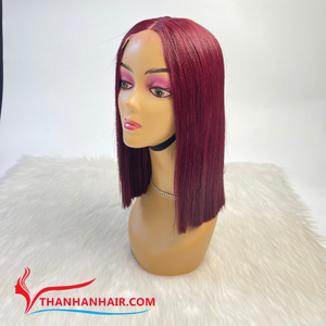 Wholesale price Bone Straight <b>Bob</b> <b>Wigs</b> Vietnamese Human Hair Transparent HD Full Lace Front <b>Wig</b> - Product Image 3