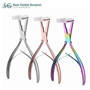 Pinzas de Acero Inoxidable Saar Global Surgical para Extensiones de Cabello, Uso Comercial, Herramienta para Instalación y Remoción - Product Image 1