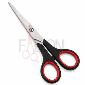 Black Red <b>Handle</b> Barber Scissors Professional Hair Cutting Scissors Stainless Steel Salon <b>Shears</b> - Product Image 2