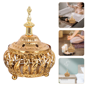 Calentador de Velas Aromáticas Popular de Fabricante Indio con Diseño Dorado Sencillo para Decoraciones de Navidad y Bodas, Gran Venta - Product Image 3